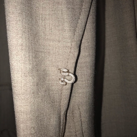 Suit Blazer Jacket, Taupe, 3/4 Sleeve - Picture 7 of 7